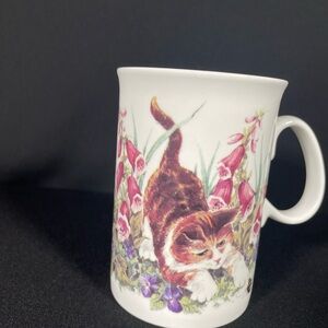 Jason Fine Bone China Floral Cat Design 10 oz Mug